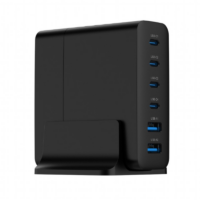 Chargeur Rapide Usb GaN 75 W à 6 ports – Noir – TA-UC-2A4C-PD75-01-BK Tunisie