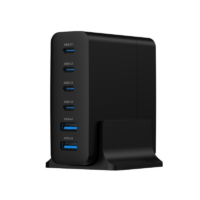 Chargeur Rapide Usb GaN 75 W à 6 ports – Noir – TA-UC-2A4C-PD75-01-BK Tunisie