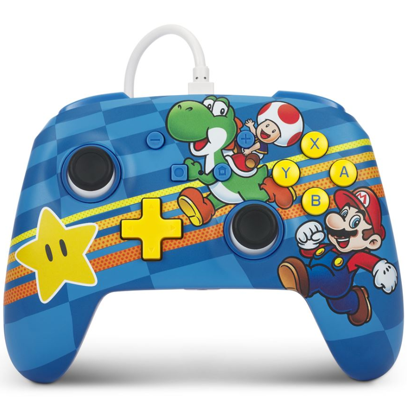 Manette Filaire Nintendo Switch PowerA Mario – Bleu Tunisie