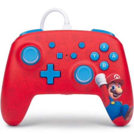 Manette Filaire Nintendo Switch Power A Woo-Hoo! Mario – Rouge Tunisie