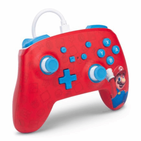 Manette Filaire Nintendo Switch Power A Woo-Hoo! Mario – Rouge Tunisie