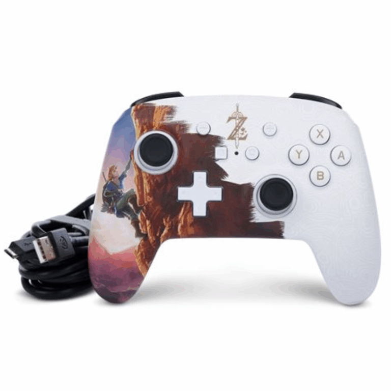 Manette Filaire Nintendo Switch A Zelda Hero’s Ascent – Blanc Tunisie