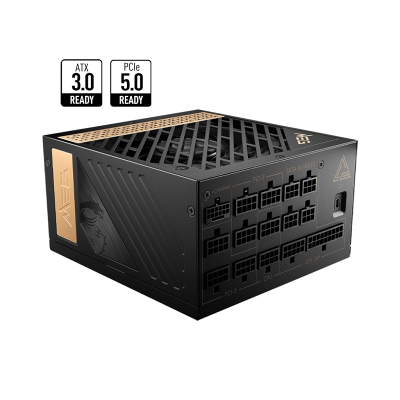 Bloc Alimentation MSI MEG Ai1300P PCIE5 1300W 80+Platinum Full Modulaire – 306-7ZP4A11-CE0 Tunisie