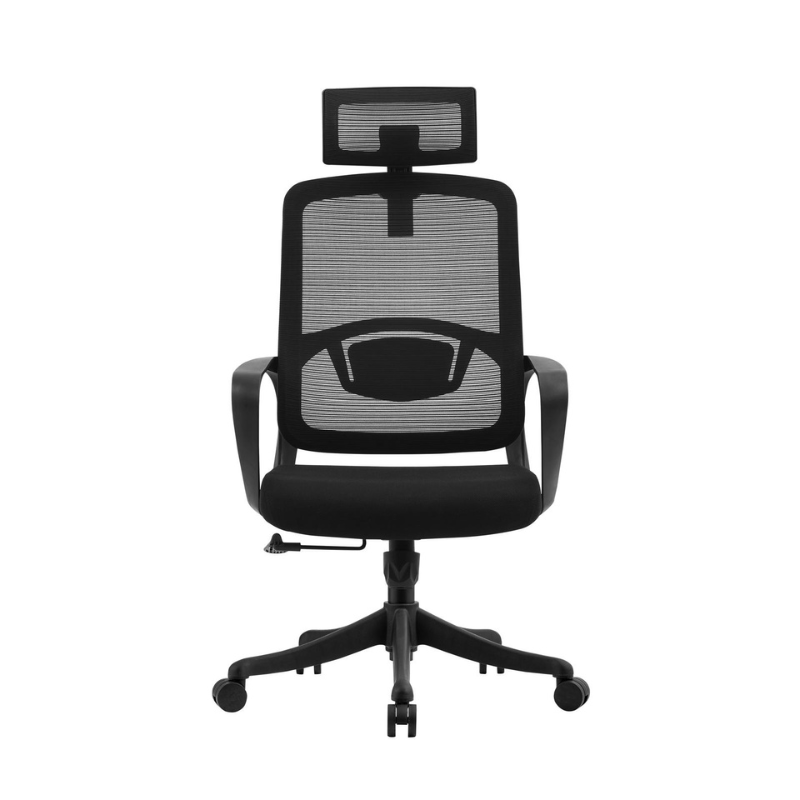 Chaise Directeur Alba Avec Accoudoirs Noir -Base Noir Tunisie