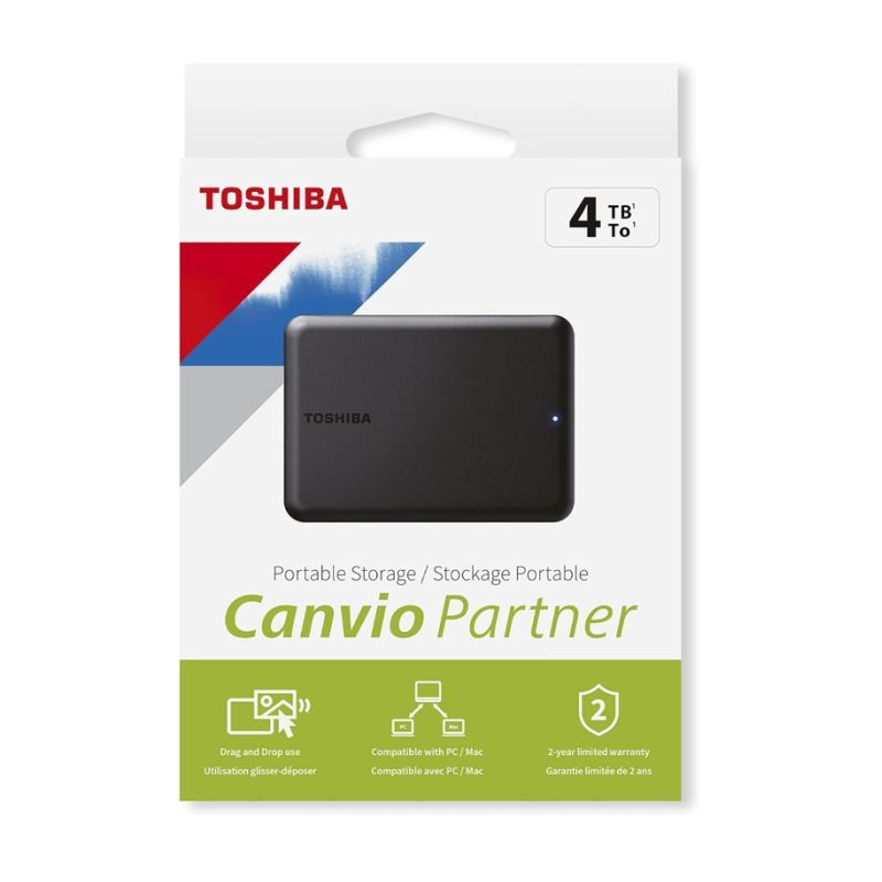Disque Dur Externe TOSHIBA Canvio Partner 4To 2.5” USB 3.2 – Noir – HDTB540EK3CB Tunisie