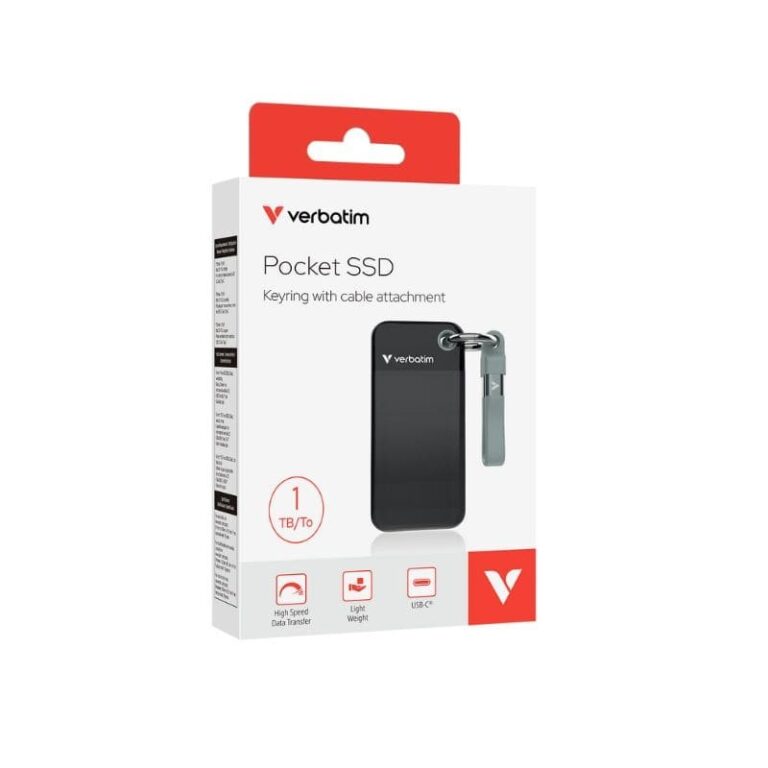 Disque Dur Externe Verbatim V-POCKET 1 To SSD Noir&Gris – 032190 Tunisie