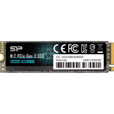 Disque Dur Interne SSD SILICON POWER 512 GO A60 PCIe M.2 2280 Gen3 x 4 -SP512GBP34A60M28 Tunisie