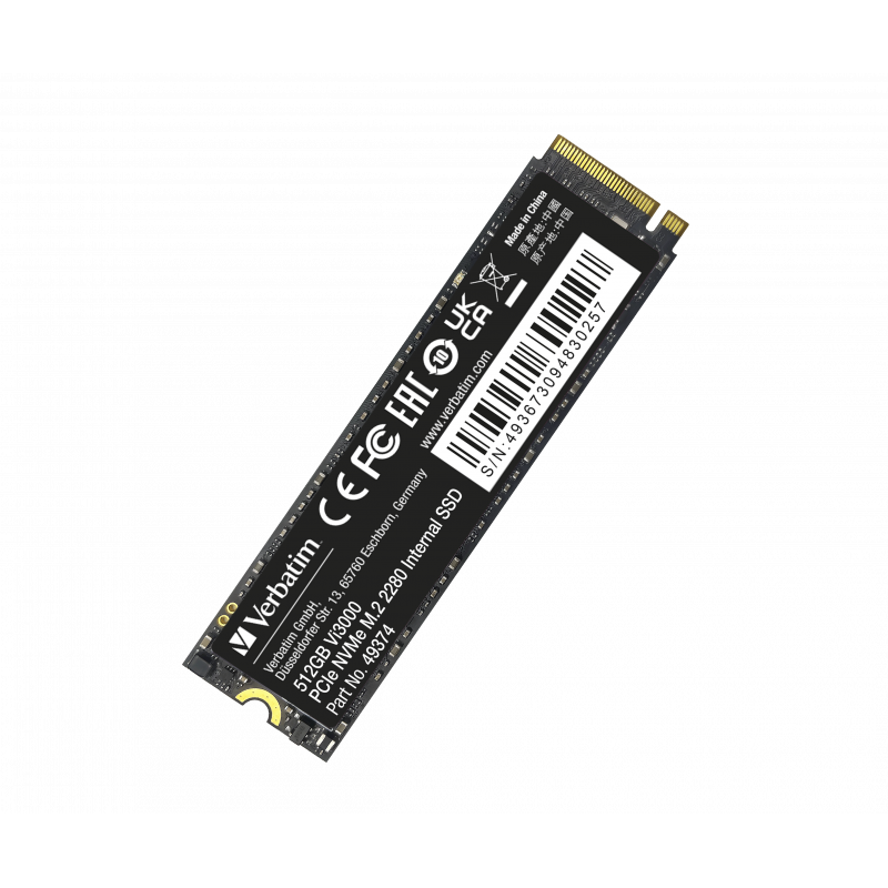 Disque Dur Interne VERBATIM Vi3000 512 SSD NVMe M.2 2280 – 049374 Tunisie