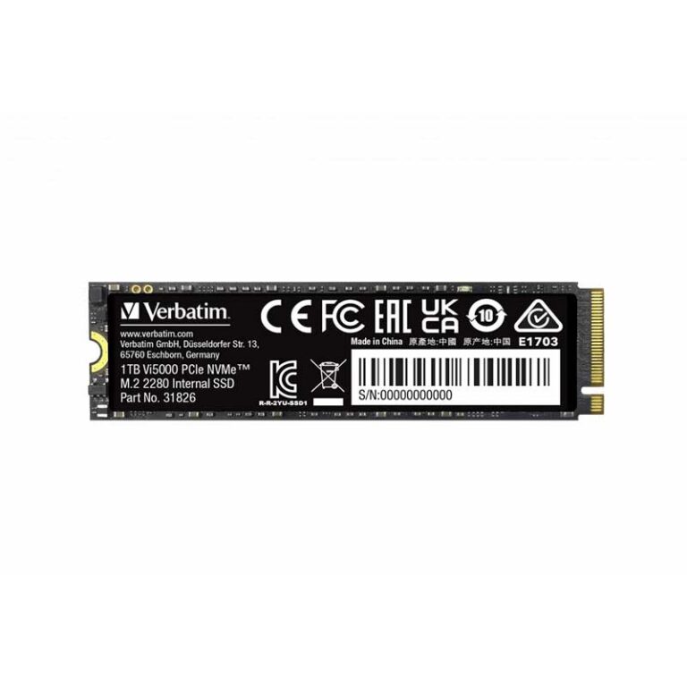 Disque Dur Interne Verbatim Vi5000 1 To SSD NVMe M.2 2280 – 031826 Tunisie