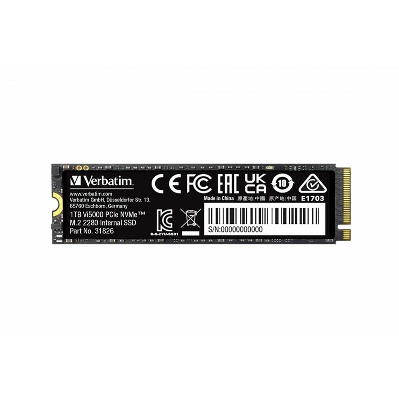 Disque Dur Interne Verbatim Vi5000 1 To SSD NVMe M.2 2280 – 031826 Tunisie
