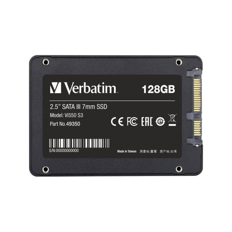 Disque Dur Interne Verbatim Vi550 S3 128 Go 2.5″ SATA – 49350 Tunisie