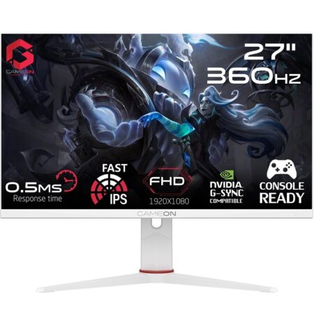 Ecran Gamer GAMEON 27″ FHD IPS 360HZ – Blanc -GOA27FHD360IPS Tunisie