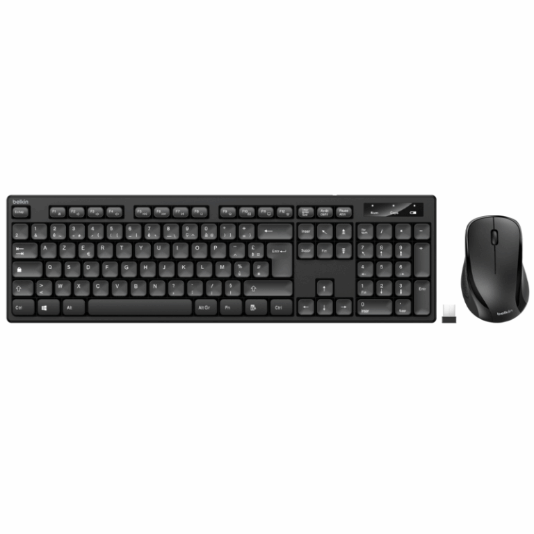 Ensemble Clavier & Souris Sans Fil BELKIN Noir – BBZ010fr Tunisie