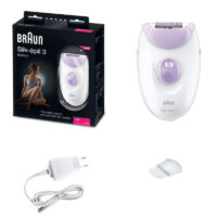 Épilateur Électrique Braun Silk-épil 3 SE3-000 Blanc & Violet Tunisie