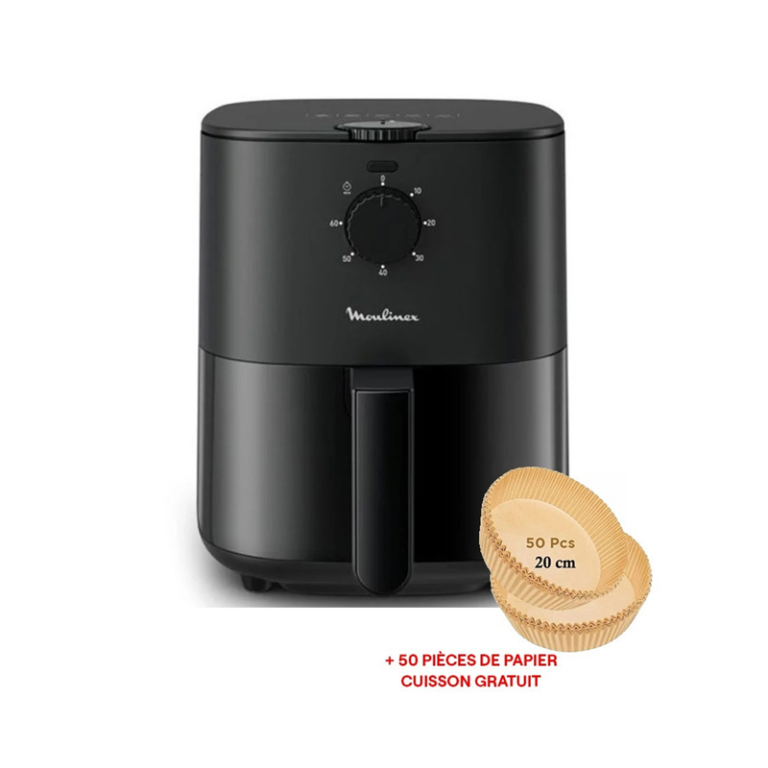 Friteuse Sans Huile Moulinex Easy Fry Essential EZ130810 3.5 L + 50 Pièces de Papier Cuisson Tunisie