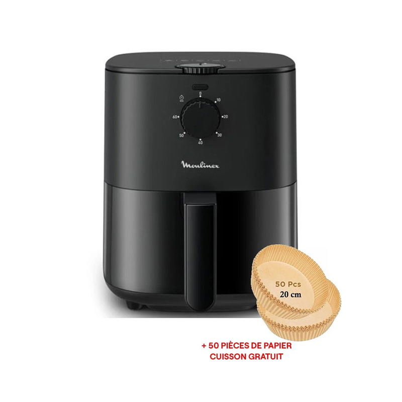 Friteuse Sans Huile Moulinex Easy Fry Essential EZ130810 3.5 L + 50 Pièces de Papier Cuisson Tunisie