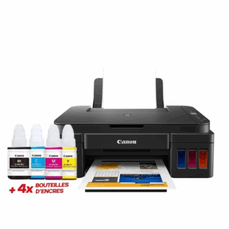 Imprimante Jet D’encre Canon Pixma G-2410 Multifonction 3en1 Couleur – Noir Tunisie
