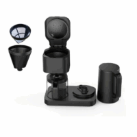 Machine à Café Et Bouilloire 2en1 WKM 1600W Noir Tunisie