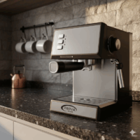 Machine à Café Expresso Prova 1,8 L 850W PE-666GD Noir & Inox Tunisie