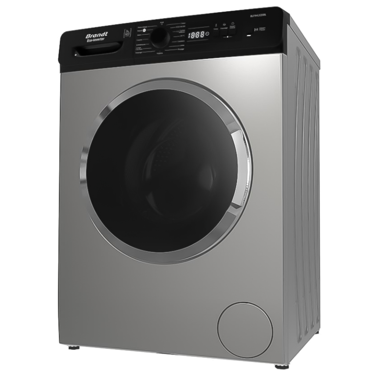 Machine à Laver Frontale Brandt 9 Kg Inverter BLF942QSBL Silver Tunisie