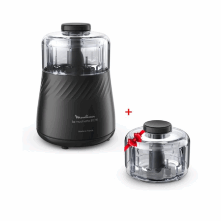 Mini Hachoir Moulinex 1000 W 0.3 L DPA7R8M2 + Bol Gratuit Noir Tunisie