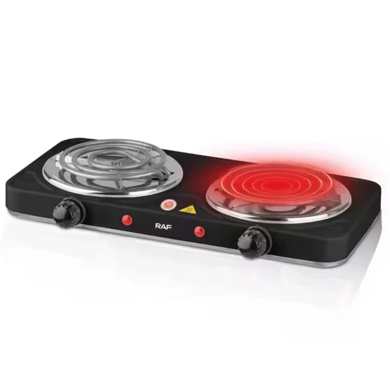 Plaque Électrique RAF R-8020BB 2 Feux Noir Tunisie
