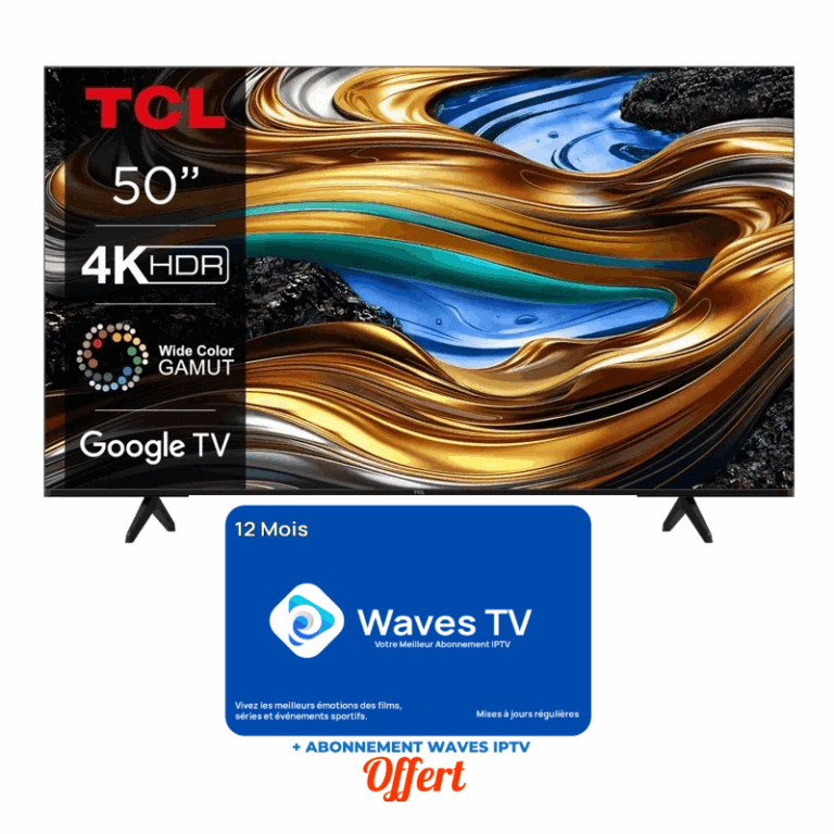 Téléviseur TCL 50P755 UHD 4K Smart Google 2024 Noir Tunisie