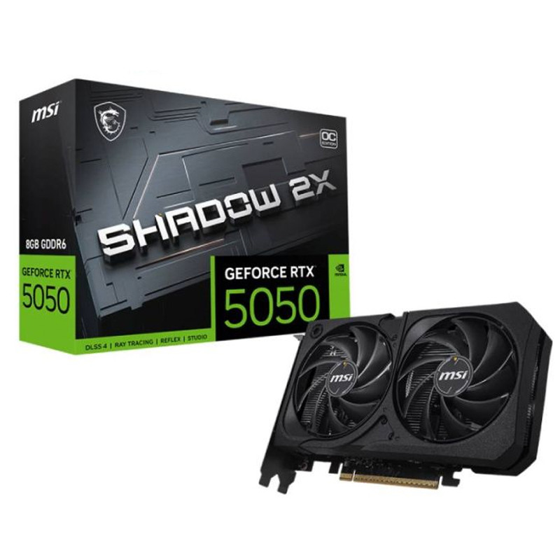 Carte graphique Gamer MSI Geforce Rtx 5050 8 Go Gddr6 Shadow 2X OC Bulk –  912-V538-106 Tunisie