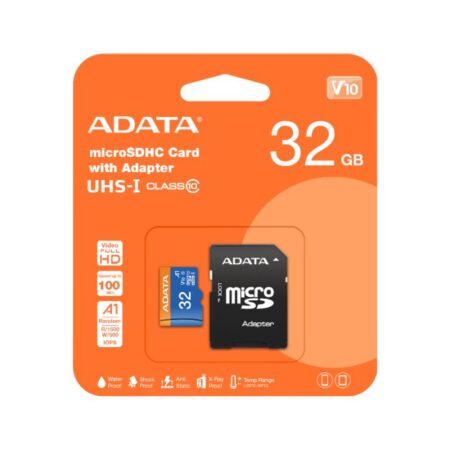 Carte Mémoire Adata 32go Class 10 Micro Sdhc Avec Adaptateur – AUSDH32GUICL10A1-RA1 Tunisie