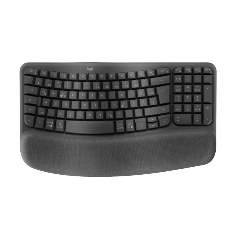 Clavier Sans Fil Logitech Ergonomique Wave Keys – Noir – 920-012286 Tunisie