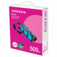 Disque Dur Externe Adata Sc740 500 Go Ssd – Noir & Bleu- SC740-500G-CBU Tunisie