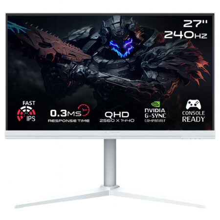 Ecran Gaming Gameon Arctic Pro Series 27” QHD 240Hz Fast IPS – Blanc – GOA27QHD240IPS Tunisie