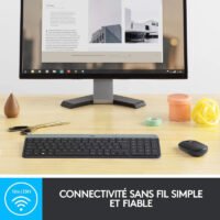 Ensemble Clavier Souris Sans Fil Logitech MK470 – Noir – 920-009190 Tunisie