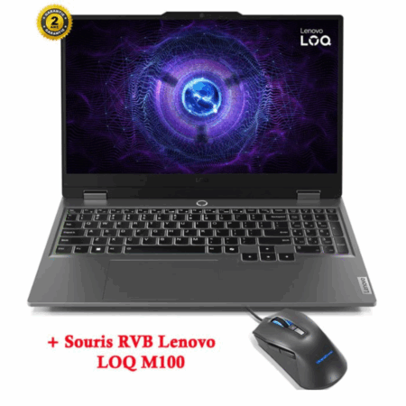 PC Portable Gamer LENOVO LOQ 15IAX9E i7 13è Gén 16Go 512Go RTX 4050 6Go – 83DV010QFG Tunisie