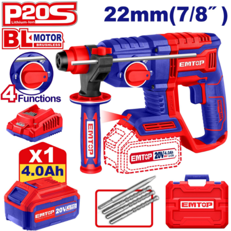 Marteau perforateur électrique sans fil Emtop – ELRH202081 Tunisie