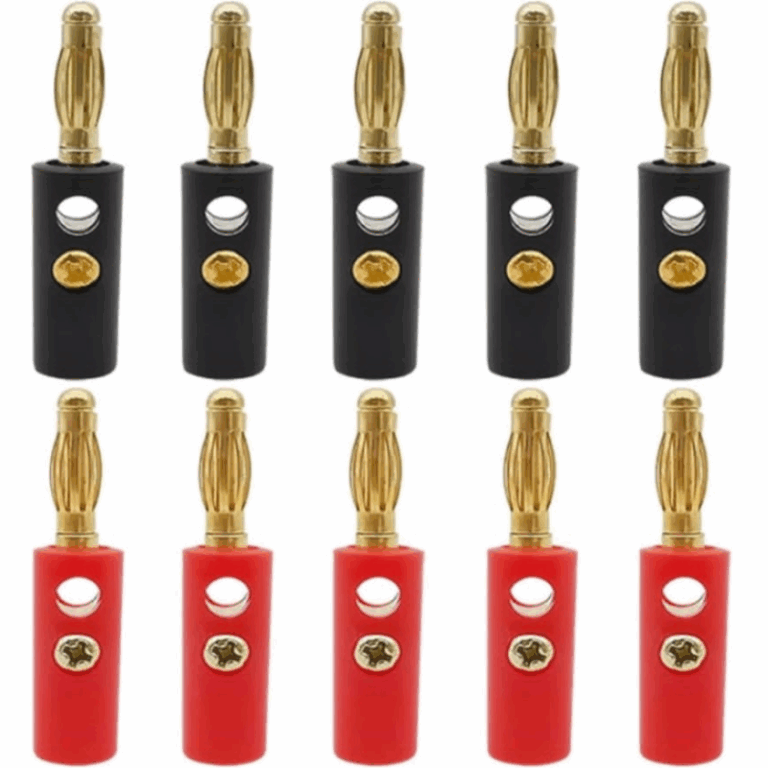 Lot de 10 Fiches Bananes Male 4 mm (rouge ou noir) Tunisie