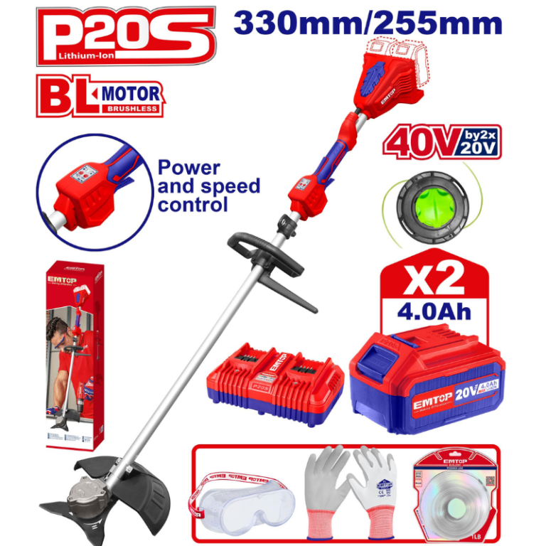 Coupe-bordure et Débroussailleuse sans fil Emtop – ELMR200285 Tunisie