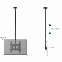 Support De Plafond Pour téléviseur A Mouvement Complet Gembird 32″ – 70”-Noir – CM-70ST-01 Tunisie