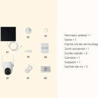 Caméra De Surveillance Externe Arenti Sans Fil à Batterie Avec Panneau Solaire Wi-Fi 2.4 – Blanc – GO2T-KIT2 Tunisie
