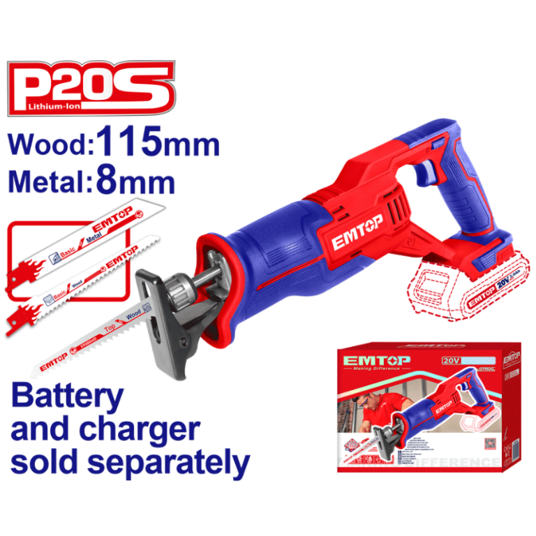 Scie A Sable Sans fil 20v +2 Lames Emtop – ELRS201152 Tunisie
