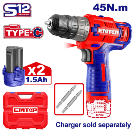 Perceuse Electrique sans fil Emtop – ECDL12620 Tunisie