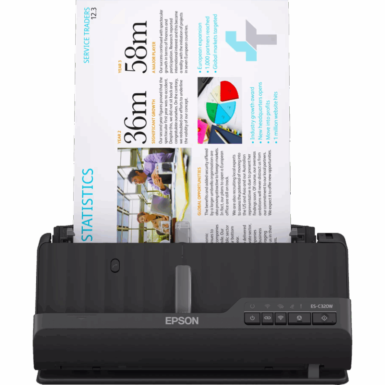 Scanner De Bureau Epson ES-C320W Wifi – Noir – B11B270402 Tunisie