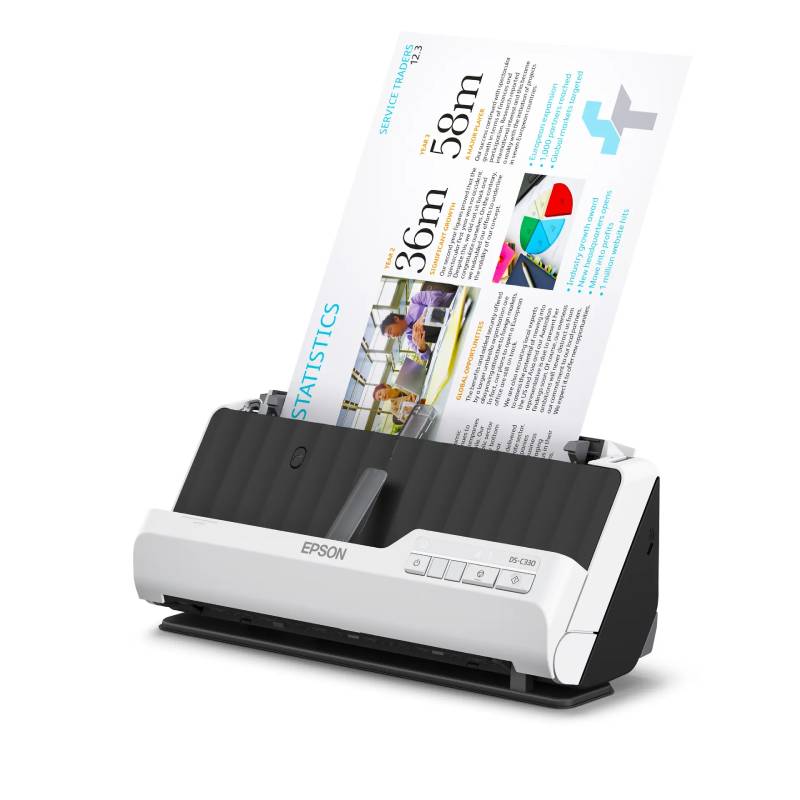 Scanner De Bureau Epson Compact DS-C330 – Blanc & Noir – B11B272402 Tunisie