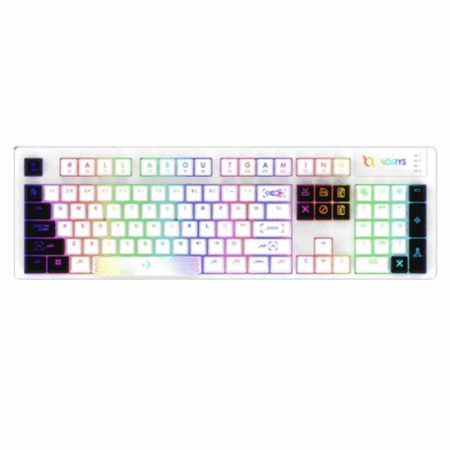 Clavier Gamer Filaire AQIRYS ALUDRA RGB Blanc – AQRYS-ALUDRA Tunisie