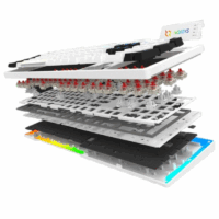 Clavier Gamer Filaire AQIRYS ALUDRA RGB Blanc – AQRYS-ALUDRA Tunisie