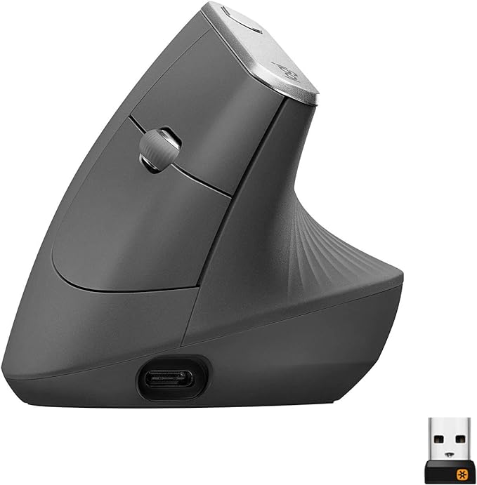 Souris Sans Fil Ergonomique Logitech Mx Vertical -Noir -910-005448 Tunisie