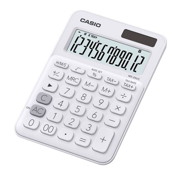 Calculatrice de bureau Casio – MS-20-UC-GN – Blanc Tunisie