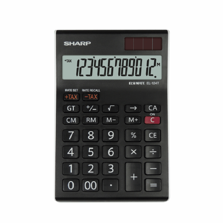 Calculatrice Sharp EL-124T – Noir Tunisie