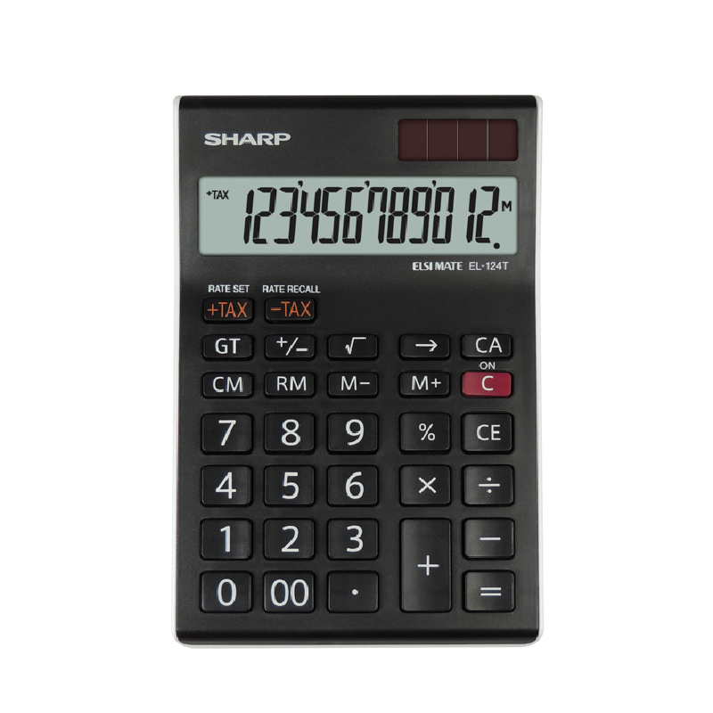 Calculatrice Sharp EL-124T – Noir Tunisie