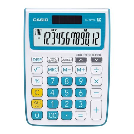 Calculatrice de bureau Casio MJ-12 VC – Bleu – CAS-MJ-12-VC-BU Tunisie